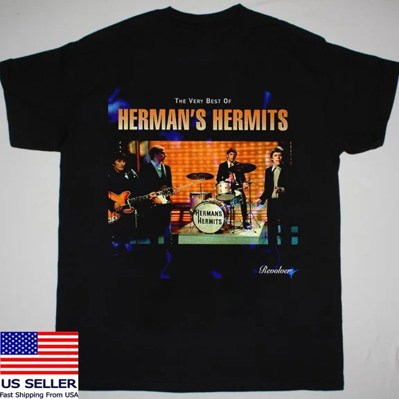 RARE The Very Best of Herman's Hermits Black Cotton T Shirt Size S-5XL