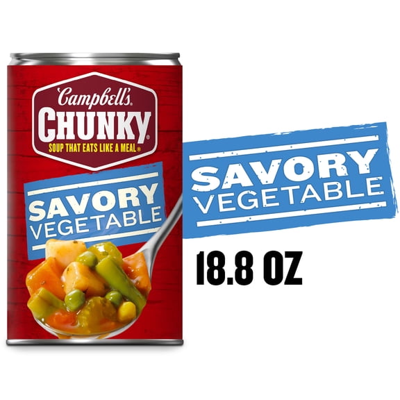Campbell’s Chunky Soup, Ready to Serve Savory Vegetable Soup, 18.8 oz Can