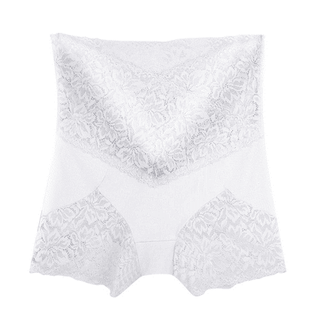 Fulorrnie Underwear for Women Plus Size Seamless High Waisted Comfort Panty Cute Boyleg Elastic Waist Tummy Control Panties  White  L