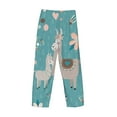 thumbnail image 5 of Goofa Teal Mama Llama Printed Soft Pajama Pants for Men, Wide Leg Comfy Casual Lounge Yoga Pants-XX-Large, 5 of 9