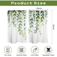 thumbnail image 4 of Kitchen Curtains 2 Panels Leaves Floral Short Window Curtains Treatment Over Sink Tier Drapes Small Cafe Curtains Flower Leaf Tier Curtains for Bathroom 36x28inch, 4 of 5