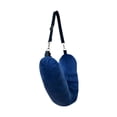 thumbnail image 3 of Funda de almohada de viaje para el cuello, almacenamiento eficiente, terciopelo suave, rellenable. Azul, 3 of 9