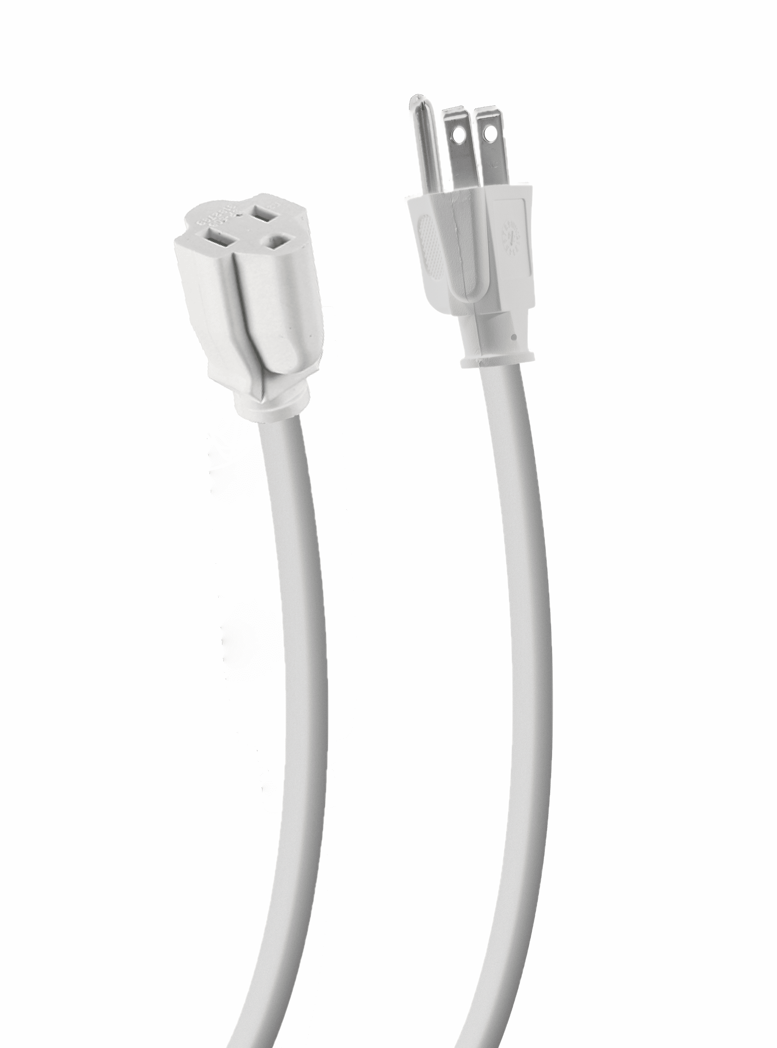 (2 pack) Hyper Tough 10FT 16AWG 3 Prong White Single Outlet Extension Cord, 13 Amps