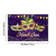 thumbnail image 3 of Decoración del hogar, decoración de habitaciones, decoración de paredes Fondo de tela de Mardi Gras Máscara de Mardi Gras Tema de carnaval de mascarada Fondo de poliéster, 3 of 6