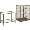 thumbnail image 5 of Alden Design 54" Metal Rolling Bird Cage with Detachable Stand, Palmer Green, 5 of 10