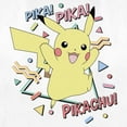 thumbnail image 2 of Women's Pokemon Pikachu 80s Party Graphic Tee White 2X Large, 2 of 4