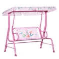 thumbnail image 1 of Outsunny Balançoire pour Enfants à 2 Places pour l'Extérieur avec Auvent Réglable, Rose, 1 of 10