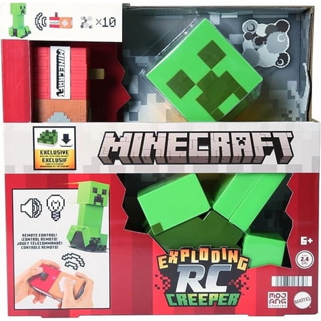 Minecraft Exploding RC Creeper, Lights & Sounds, 10 Explosion Particles & DLC Code