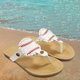 thumbnail image 3 of Sandalias planas para mujer, sandalias con tiras deslizantes, sandalias cómodas con estampado de béisbol, sandalias , 41 euros Yinane Sandalias de mujer, 3 of 7