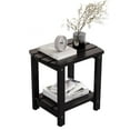 thumbnail image 4 of SENWEST Outdoor Weather-Resistant Pine Wood Square End Table, Black, 4 of 10