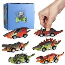 Dinosaur Toy Pull Back Cars,6 Pack Dino Toys for 3 Year Old Boys Girls and Toddlers,Boy Toys Age 3,4,5 and Up,Pull Back Toy Cars with Gift Box