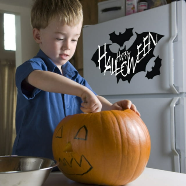 Bat Halloween Design PVC Wall Sticker Decal Waterproof Removable sticker Halloween PVC wall Living Room Wall Decoration Paste