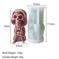thumbnail image 2 of Skull Head Halloween Candle Molds - Skull Shape Silicone Mold for Candles, Resin, Chocolate - DIY Aromatherapy Decoration, 2 of 6
