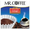 Mr. Coffee JR100 Basket Style Coffee Filters, White, 4-Cup, 100-Count, Each