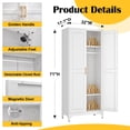 thumbnail image 3 of Polup 71" Tall Modern Armoire Wardrobe Closet with Hanging Rod, Clothing Storage Cabinet,White Steel Assembly, 3 of 7