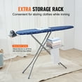 thumbnail image 4 of VEVOR Ironing Board 23.4x14.4in 51x13in & 55x15in with Storage Tray 4 Layers & 10 Adjustable Heights Blue, 4 of 5