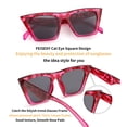 thumbnail image 3 of Gafas de sol FEISEDY Vintage Square Cat Eye B2473 para mujer, 3 of 8