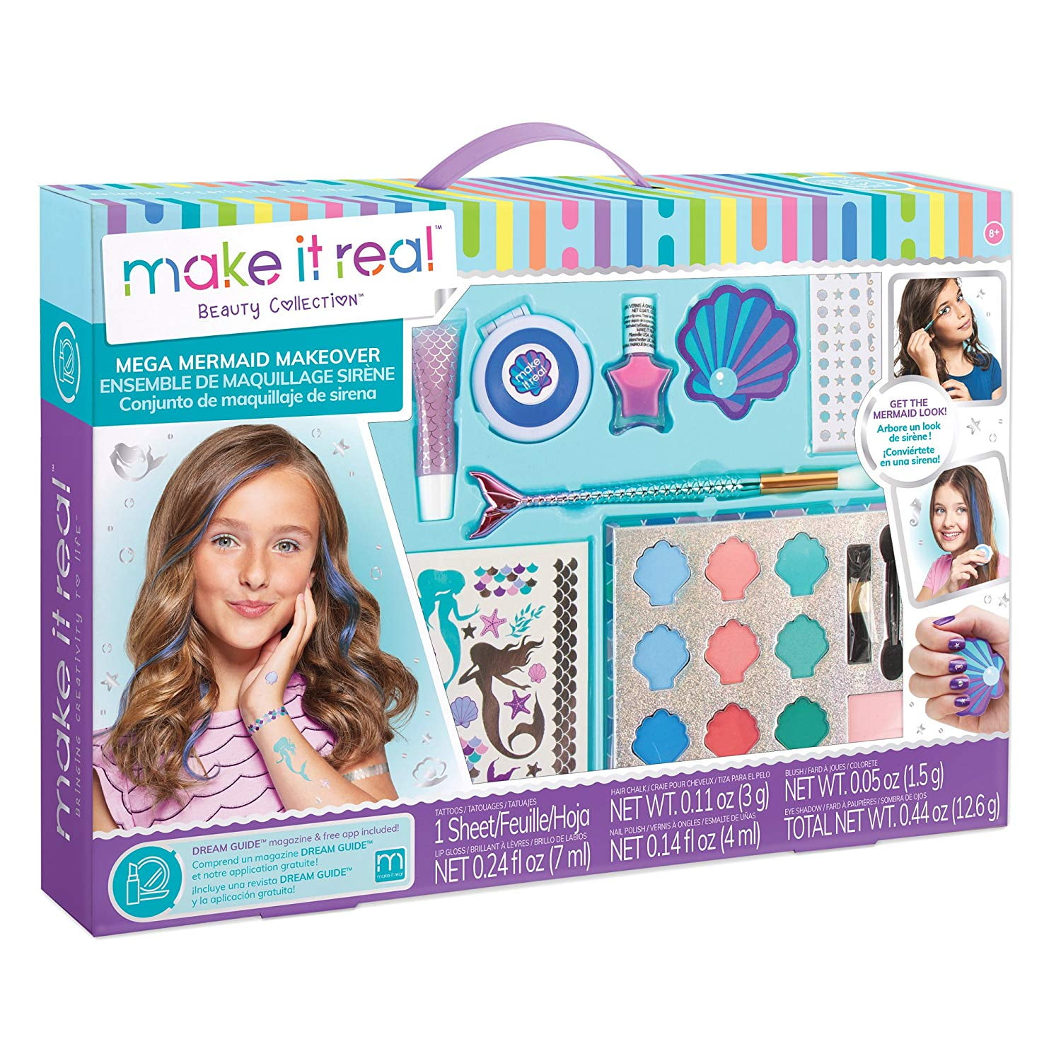  Mega Mermaid Makeover. Mermaid Themed Girls Makeup Kit. Starter