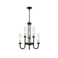 thumbnail image 2 of Justice Design Group Fsn-4343-Clfr Anchor 6 Light 23" Wide Taper Candle Chandelier - Black, 2 of 3
