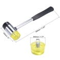 thumbnail image 2 of Unique Bargains 45mm Double-Faced Rubber Hammer with Soft/Hard Replacement Mallet Non-Slip Grip, 2 of 5