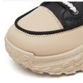 thumbnail image 6 of AUDeals Women’s Leather Platform Sneakers Thick Soled Chunky Lace Up Breathable Casual Trainers Non Slip Walking Dad Shoes (Black, 6), 6 of 7