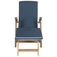 thumbnail image 4 of SAFAVIEH Outdoor Collection Palmdale Lounge Chair Natural/Navy, 4 of 8