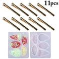 thumbnail image 2 of Coofit Hair Pin Casting Mold DIY Barrette Silicone Mold Epoxy Mold with 10 Hair Clip, 2 of 10