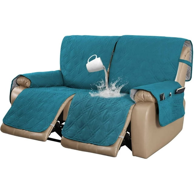 Housse Imperméable pour Fauteuil Inclinable, Coussin de Canapé, Protège-Canapé (Moyen, Sarcelle Foncé)