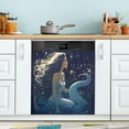 thumbnail image 5 of GZHJMY Beautiful Mermaid Girl Dishwasher Magnet Cover 20x26in,Reuseable Refrigerator Magnet Cover Decal Fridge Microwave Stickers Kitchen Home Decor, 5 of 6