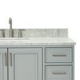 thumbnail image 3 of Ariel Stafford 55 Inch Single Rectangle Sink Vanity With Carrara White Marble Countertop W/0.75" Edge In Grey, 3 of 10