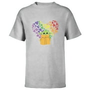 Star Wars The Mandalorian The Child Rainbow Hearts - Short Sleeve T-Shirt for Kids - Customized-Athletic Heather