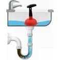 thumbnail image 3 of Sink Plunger, Easy to use Mini Plunger with Short Handle, Powerful Unclogging Tool for Kitchen Sink, Shower, Bathroom Drains, Bath, Red, 3 of 5