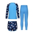thumbnail image 2 of renvena Kids Girls UPF 50+ 3 Piece Swimsuit Long Sleeve Swim Tops with Shorts Pants Rash Guard Swimwear Set Blue XL, 2 of 7