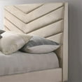 thumbnail image 7 of Furniture of America Flyn Fabric Upholstered Headboard Twin Bed in Beige, 7 of 7
