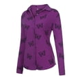 thumbnail image 3 of Babysbule Women's Summer Tops Womens Fashion Casual Long Sleeve Print Button V-Neck T-Shirts Tops Blouse, 3 of 9