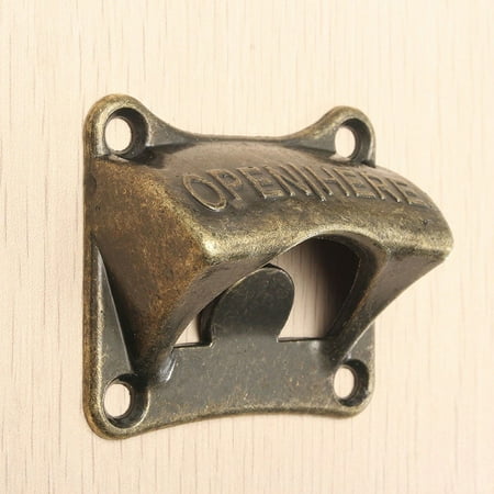 

Vintage Bronze Wall Mounted Opener Wine Beer Soda Glass Cap Bottle Kitchen LQ AL