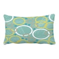 thumbnail image 1 of EREHome Rétro Cercles Blanc Vert Gris Turquoise Fond Taie d'Oreiller Ensemble 20x30 Pouces, 1 of 1