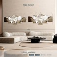 thumbnail image 3 of Elephant Stock Old Grunge World Map Wall Art - Horizontal Multi Panel Canvas - Living Room Wall Decor - Map Multi Panel - Gray And Brown Decor - 74" x 34", 3 of 4