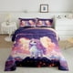 thumbnail image 2 of Tamaño Unicornio juegos de cama para Niñas Unicornio púrpura Juego de edredón Dormitorio lindo, 2 of 6
