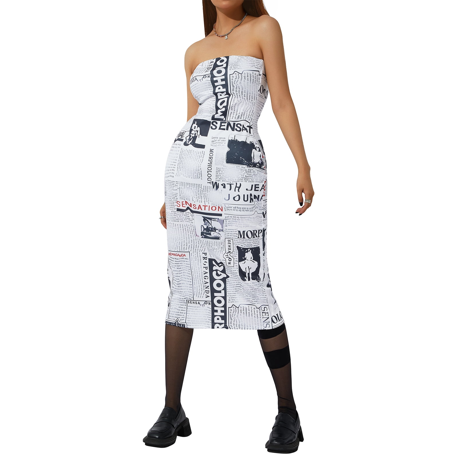 Fashion nova newspaper dress 2025
