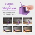 thumbnail image 3 of Lámpara de escritorio AXX Cute Púrpura Recargable LED 5W 350LM 2700K-6000K, 3 of 6