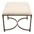 thumbnail image 3 of Honeyville Stool with Ivory Fabric Cushion Top and Antique Brass Base, 3 of 7
