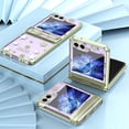 thumbnail image 5 of Compatible with Samsung Galaxy Z Flip 5 Clear Case with Hinge Protection Transparent Shockproof Case-Gold, 5 of 7