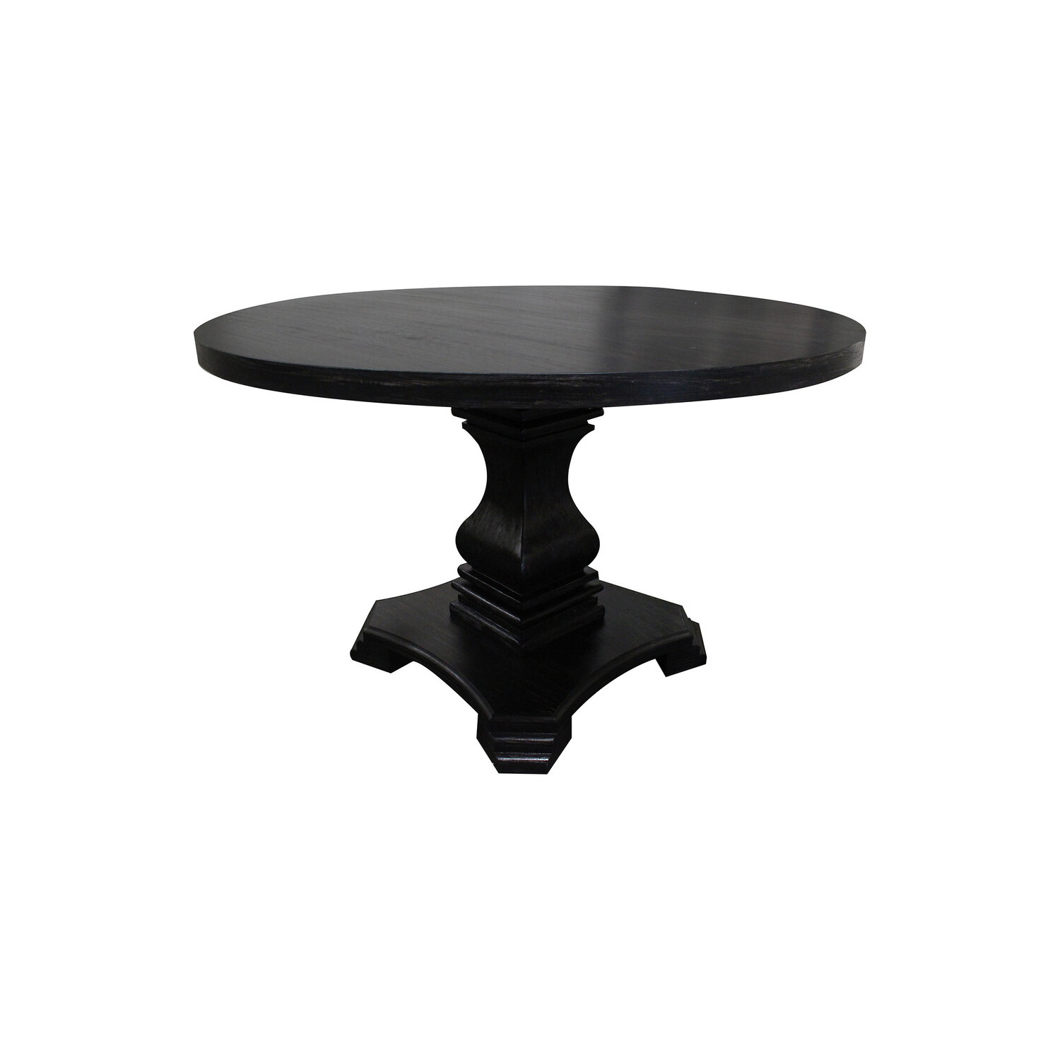 Best Master Furniture Newport Antique Black Round Dining Table