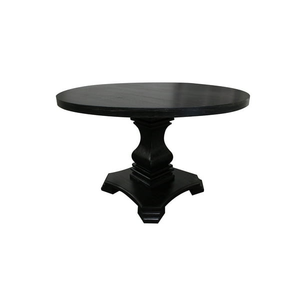 Best Master Furniture Newport Antique Black Round Dining Table