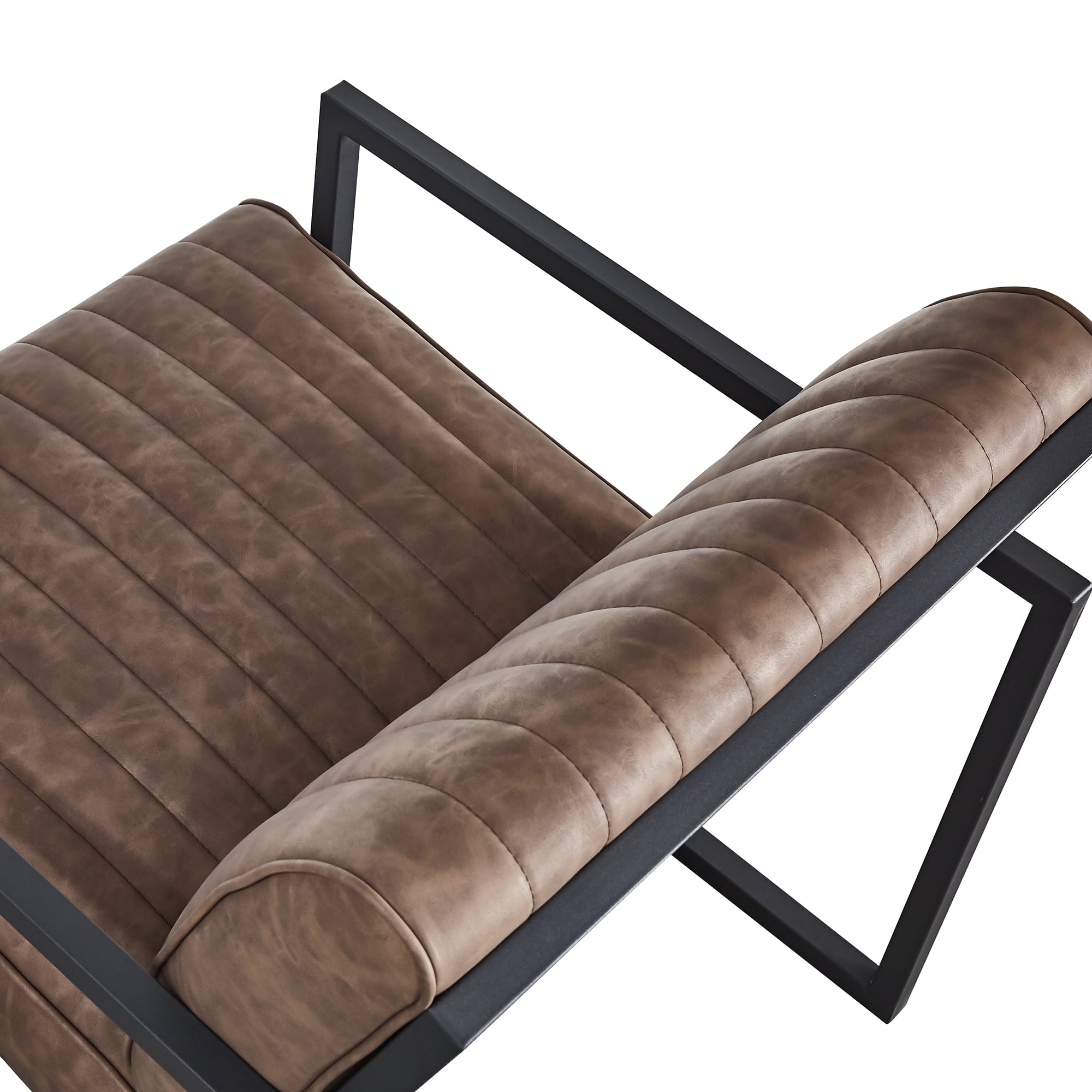 Kadyn Arm Chair, Single Sofa Chairs for Bedroom, Fabric Armchair for Living Room, Dark Brown