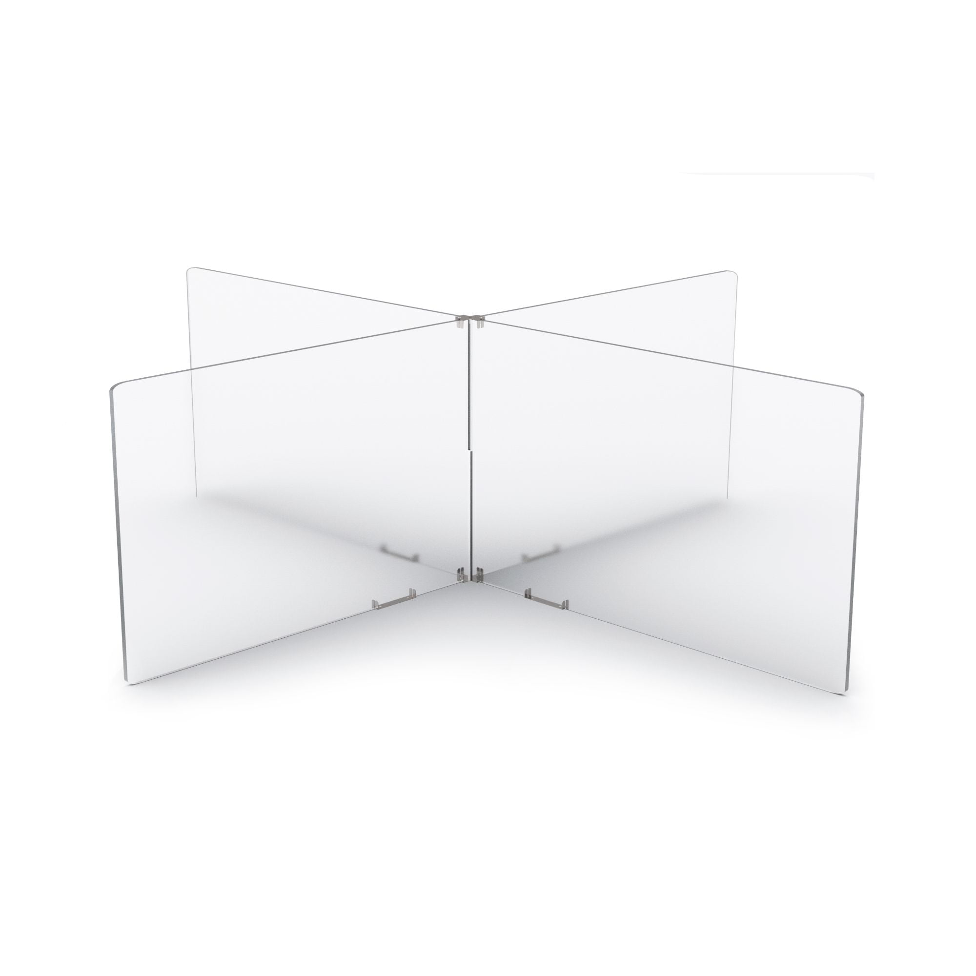 Office Accents Freestanding Commercial Grade Antimicrobial Clear