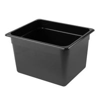 Excellante Half size 8" deep polycarbonate food pan, black, NSF certified, comes in each