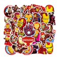 thumbnail image 1 of 10/35Pcs Marvel Disney Avengers Iron Man Stickers Cool Laptop Guitar Skateboard Travel Luggage Waterproof Kids Sticker ToysChina Gong Bohan LED, 1 of 1