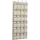 thumbnail image 1 of Organizador de zapatos colgante 24 bolsillos sobre la puerta Almacenamiento de zapatos Gabinete para zapatos que ahorra espacio con 4 ganchos Beige, 1 of 5